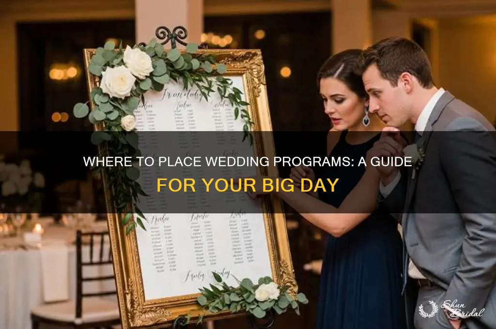 where do wedding programs go