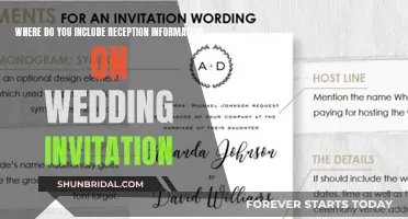 Wedding Invitation Etiquette: Reception Details