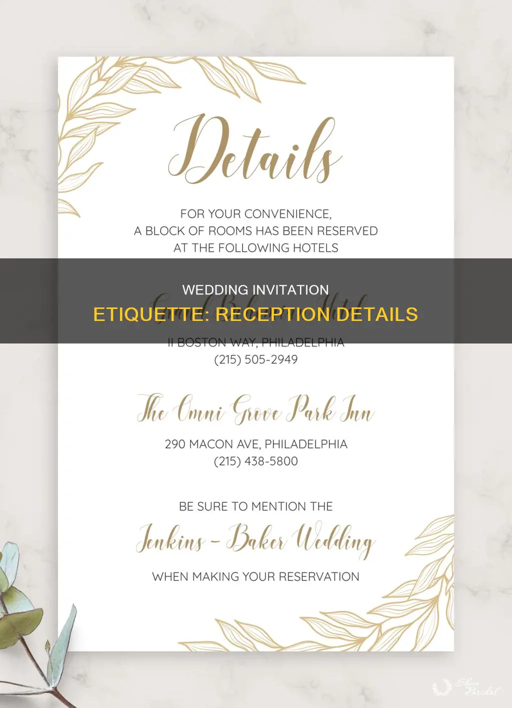 where do you include reception information on wedding invitation