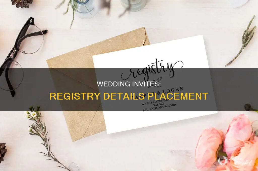 where do you put registry information on wedding invitations