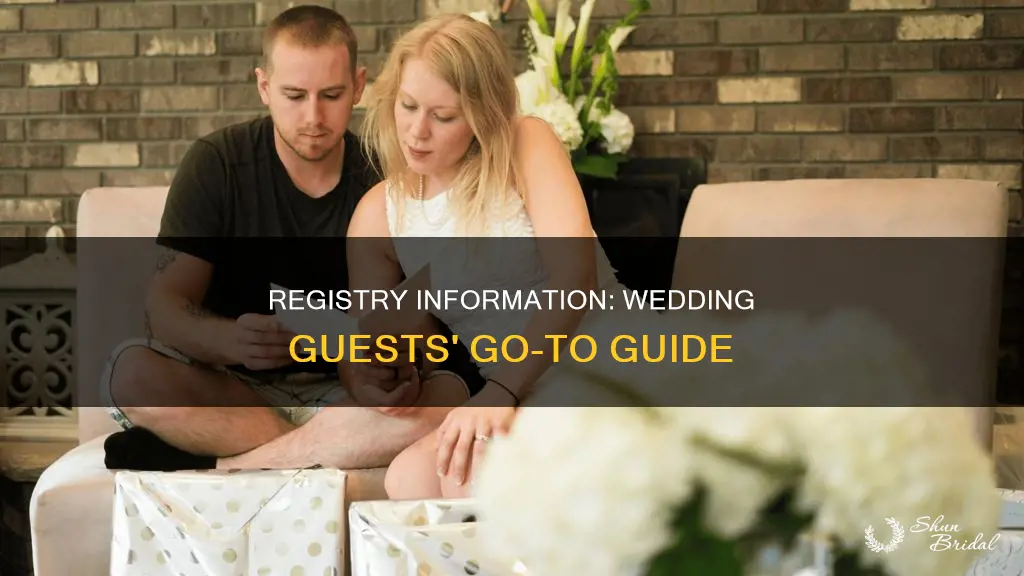 where do you put the registry information for weddings