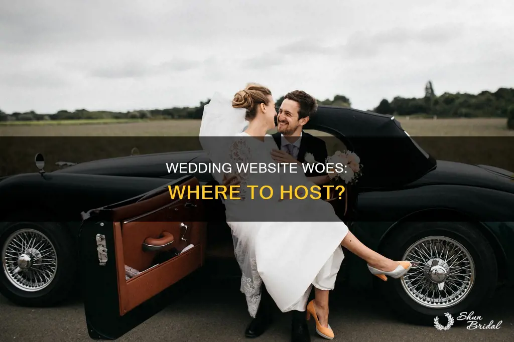 where do you put the wedding website
