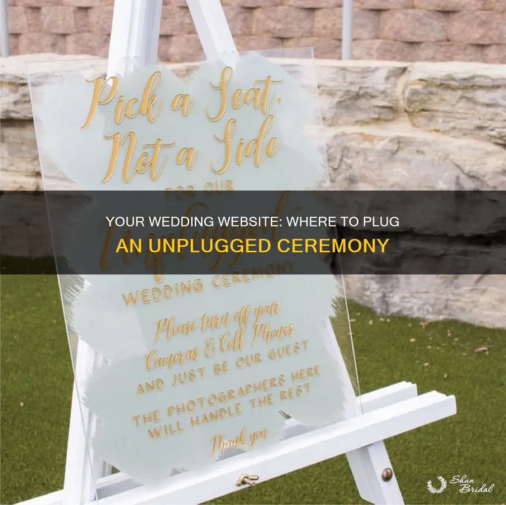 where do you put unplugged on a wedding website