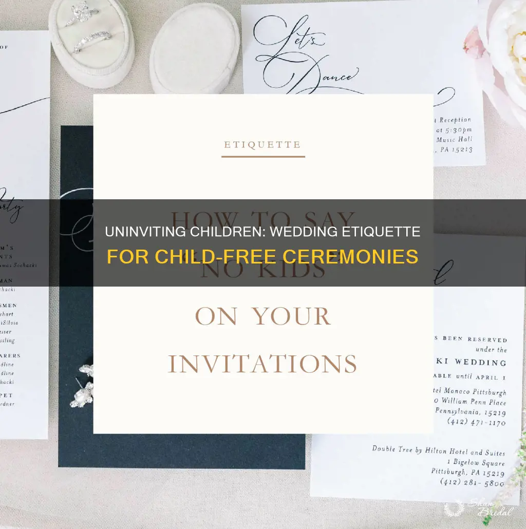 where do you tell them no children on wedding invite