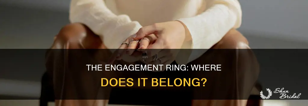 where does an engagement ring go before the wedding
