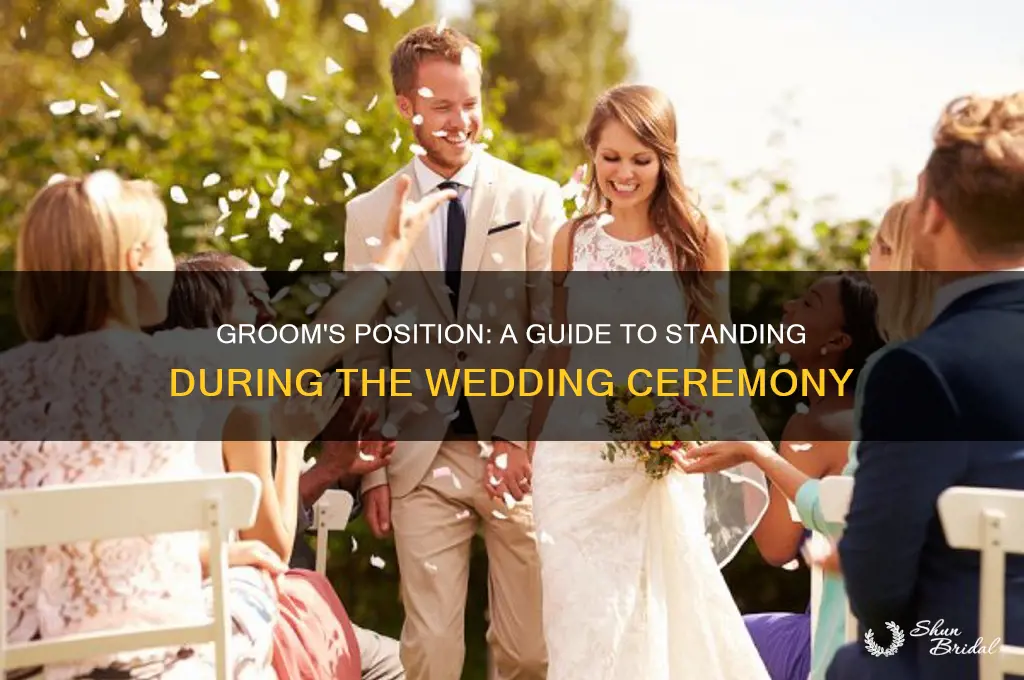 where does groom stand during wedding ceremony