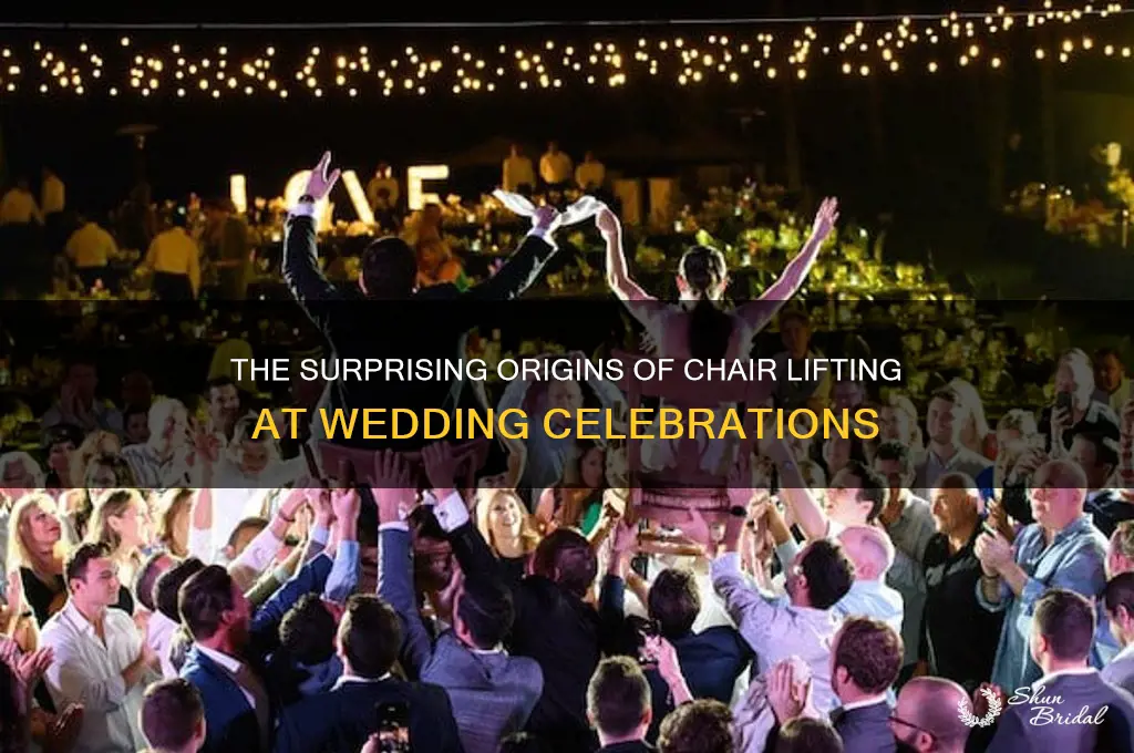 where does lifting people in chairs at weddings come from