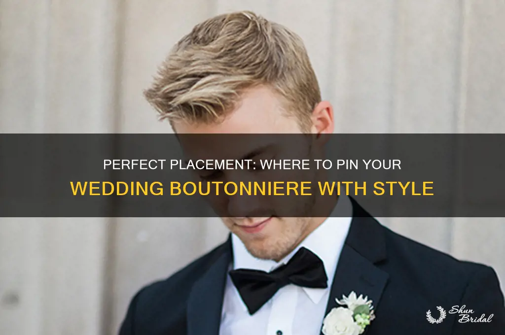 where does my wedding boutonniere go