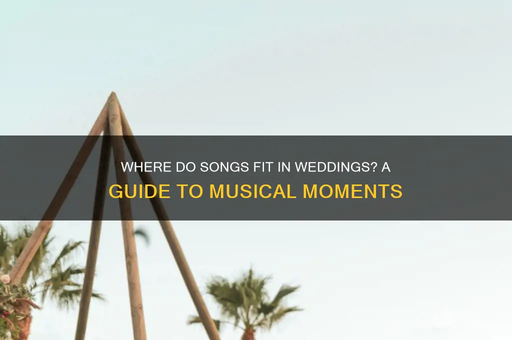 where does songs go in weddings