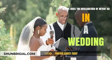 Where to Place Your Declaration of Intent in a Wedding Ceremony