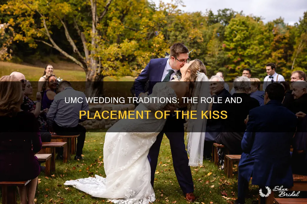 where does the kiss go in a wedding umc