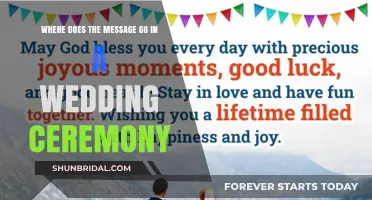 Understanding the Role and Placement of the Message in Wedding Ceremonies