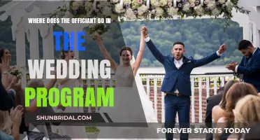 Wedding Officiant's Role: Placement and Timing in the Ceremony Program