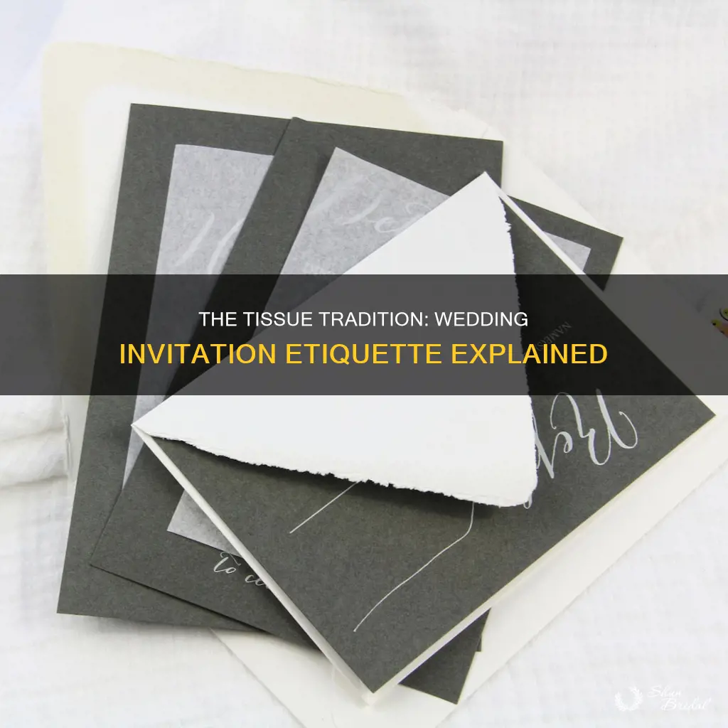 where does the tissue go in a wedding invitation