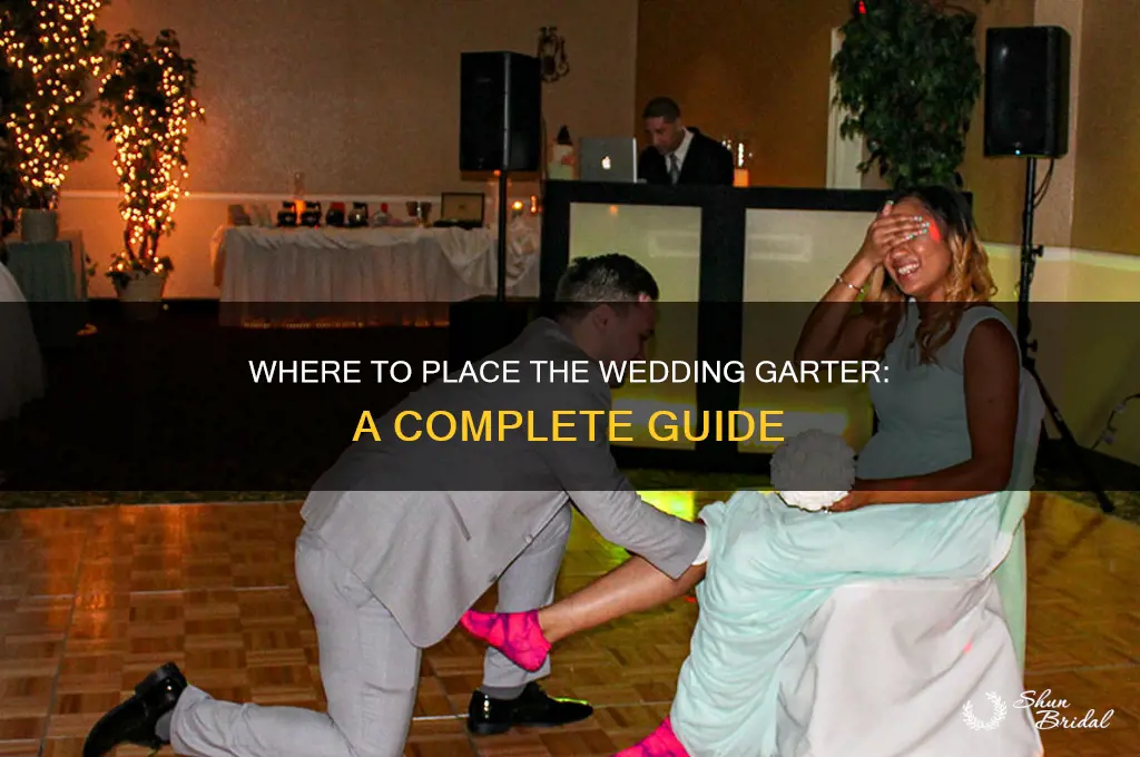 where does the wedding garter go