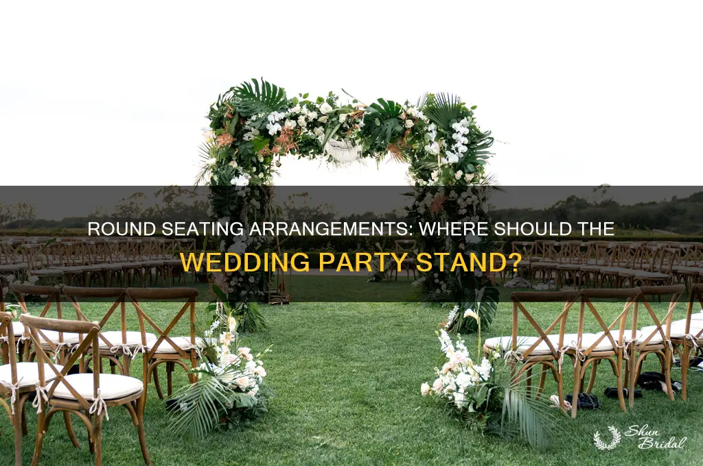 where does the wedding party stand in round seating