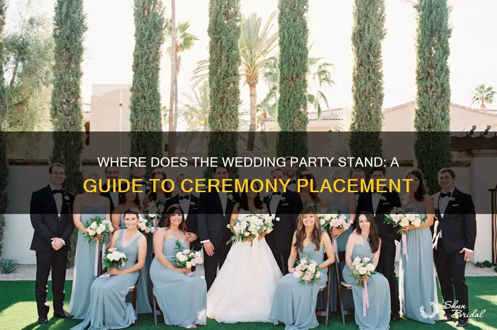 where does the wedding party stand