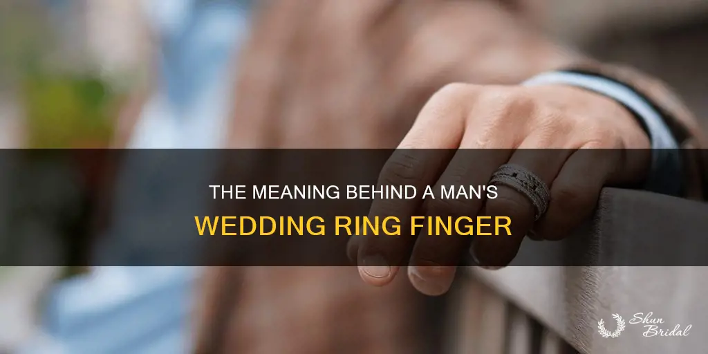 where does the wedding ring go on a man