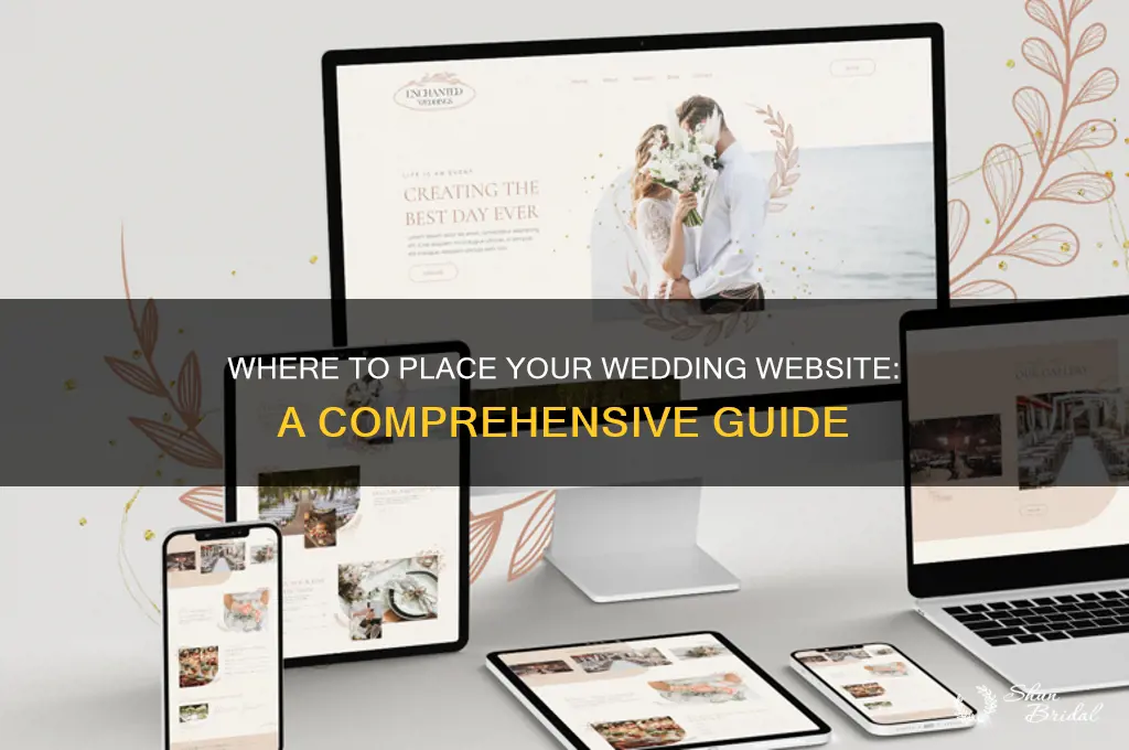 where does the wedding website go