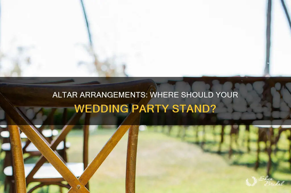 where does wedding party stand at the altar