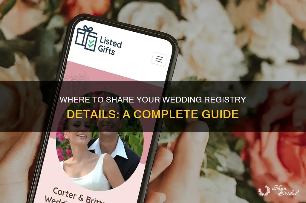 where does wedding registry information go