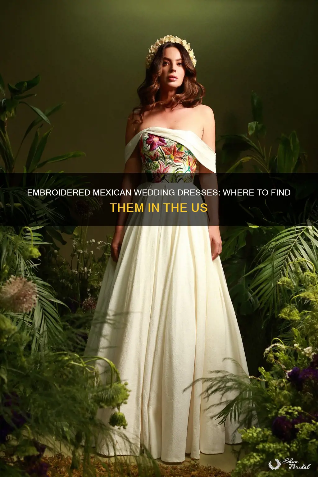 where in us to find mexican wedding dresses embroidered