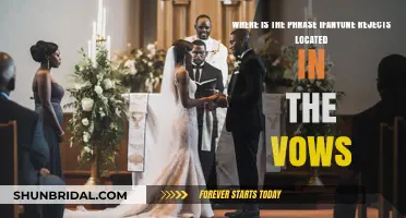 Where 'If Anyone Rejects' Resides in Traditional Wedding Vows
