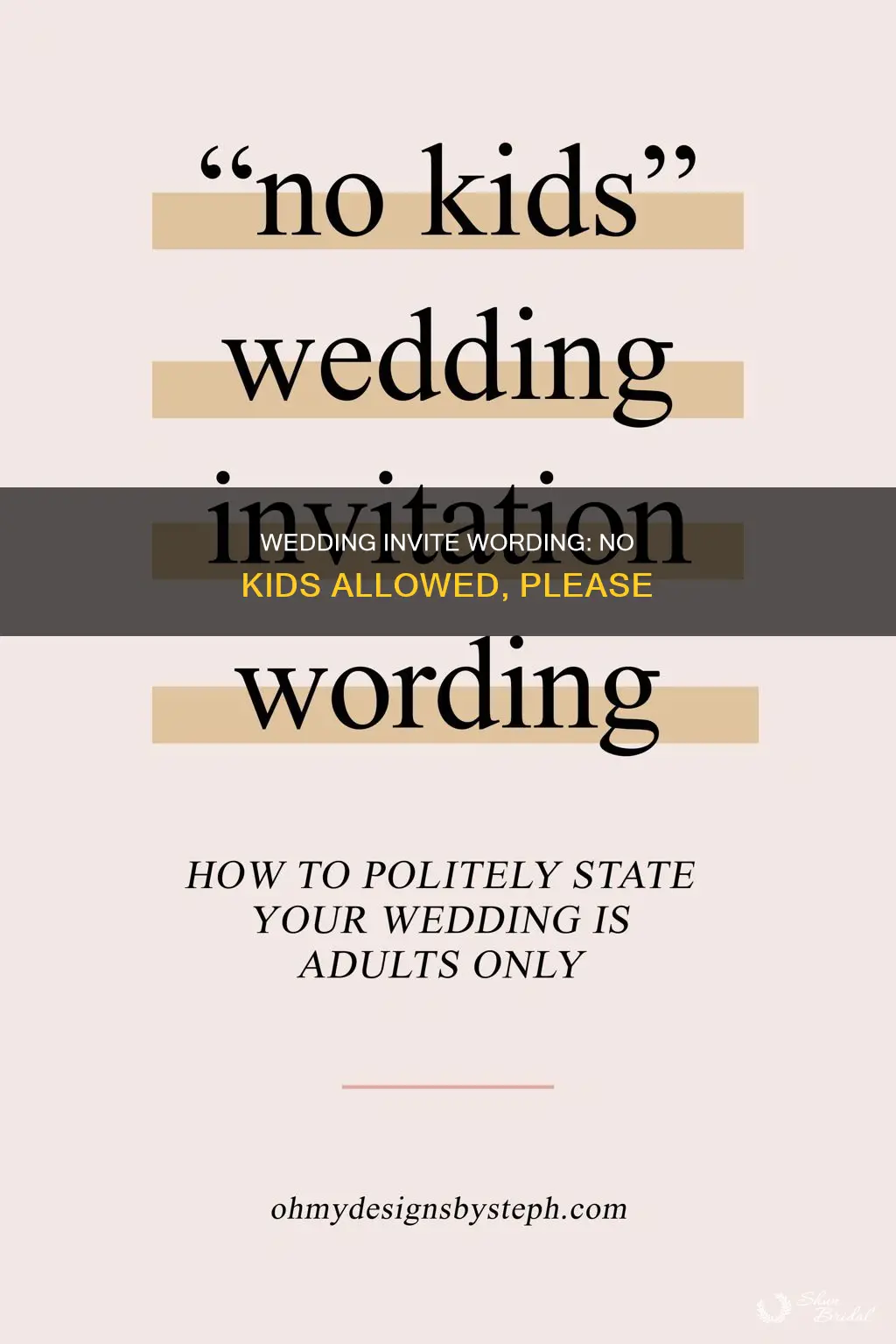 where on wedding invite to put kids are not invited