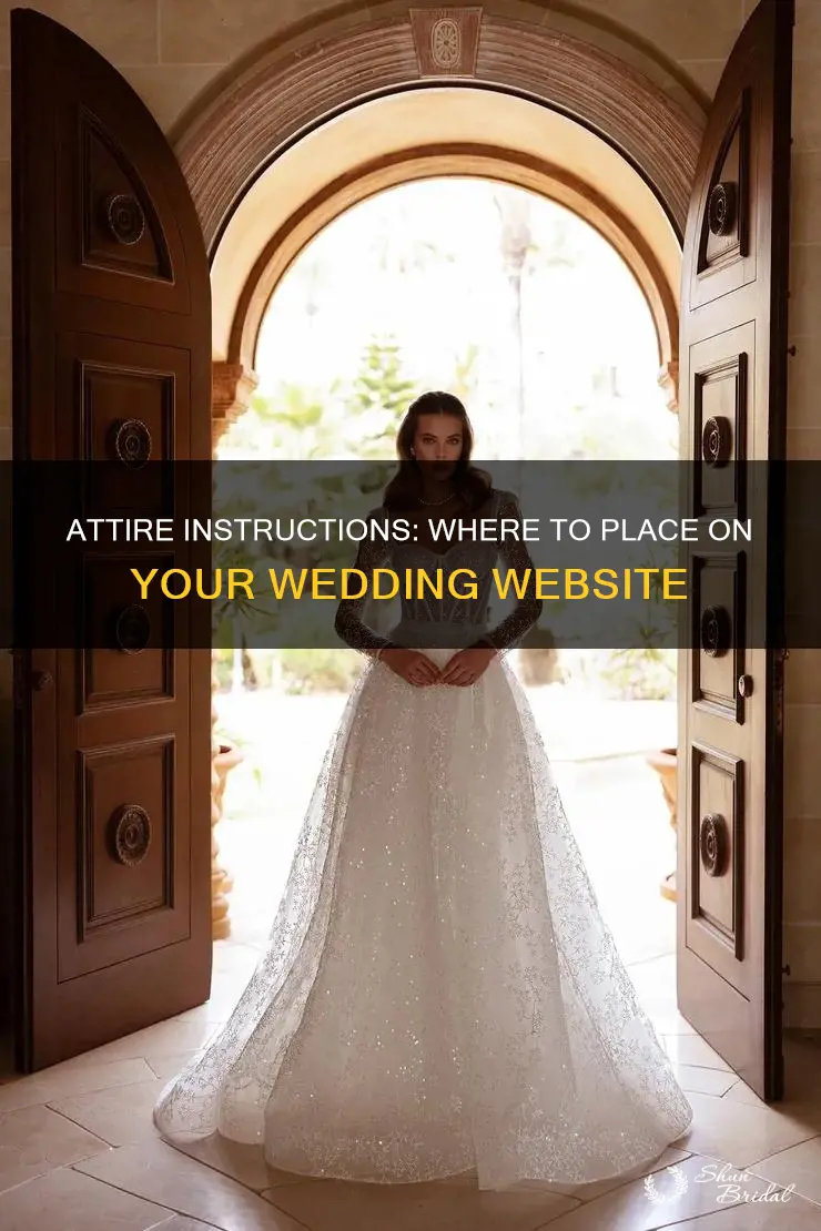 where should I put attire info on my wedding website