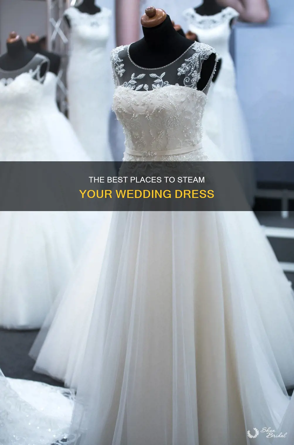 where should you get wedding dress steamed before the wedding
