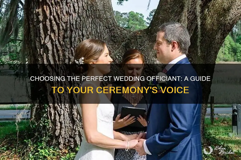 where the wedding officiant