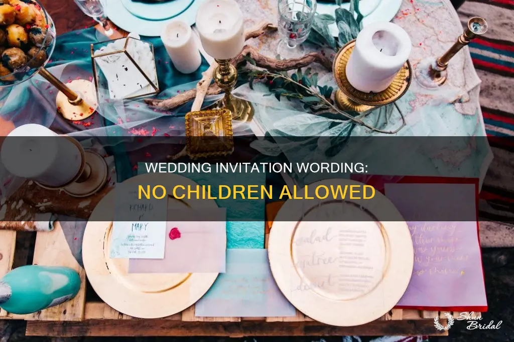 where to add the no children allowed on wedding invitations