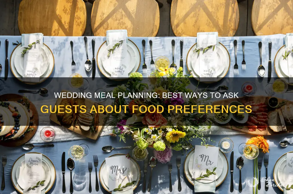 where to ask guests about meals wedding