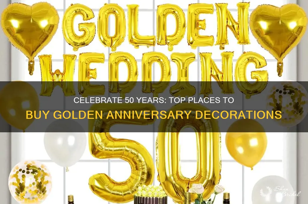 where to buy 50th wedding anniversary decorations