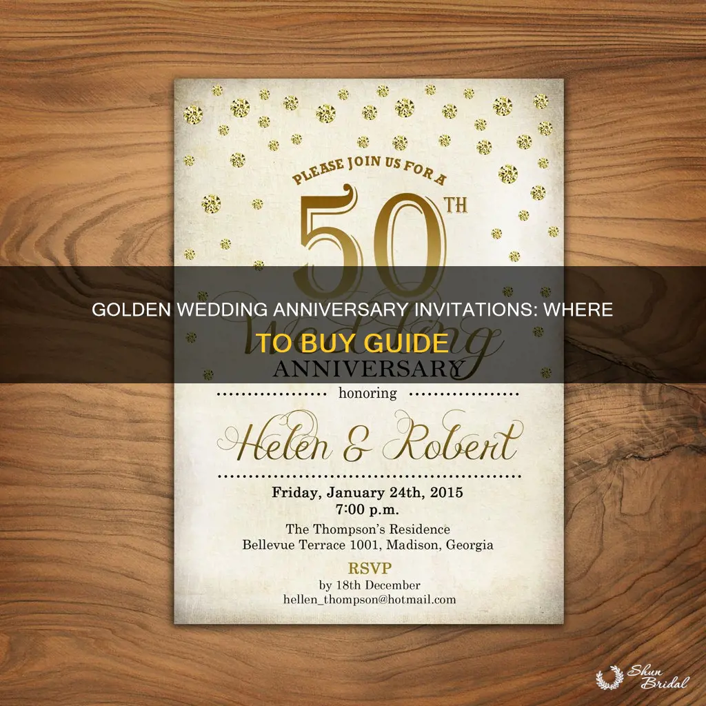 where to buy 50th wedding anniversary invitations