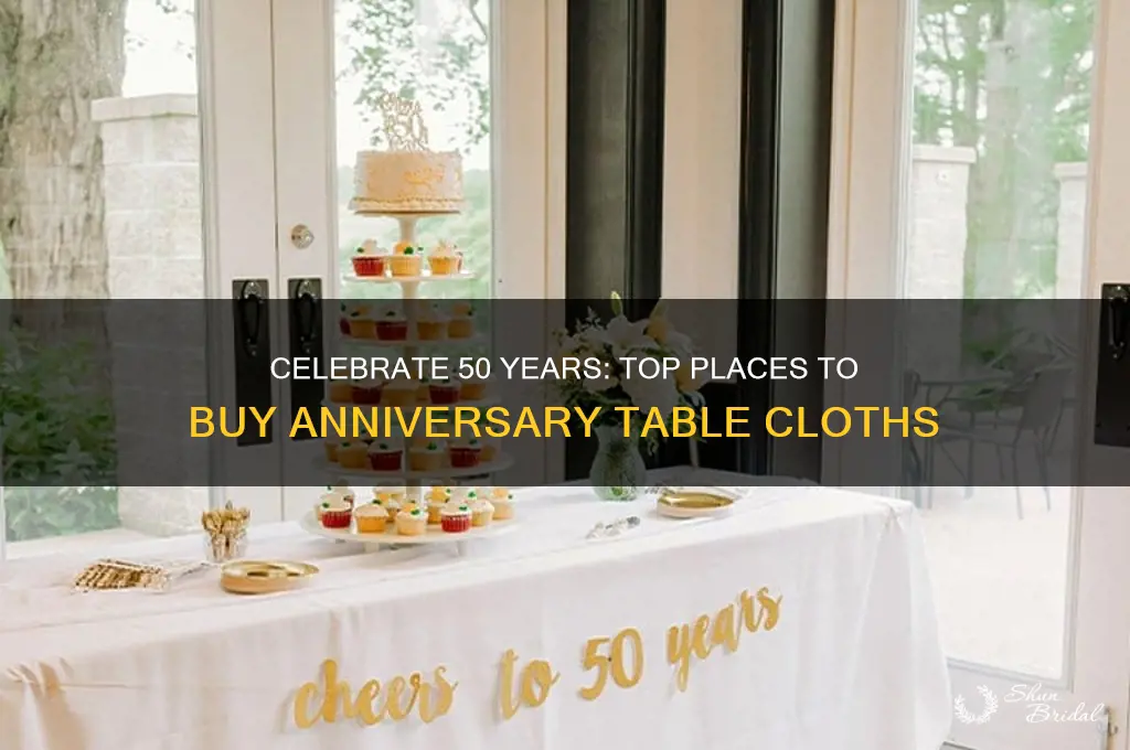 where to buy 50th wedding anniversary table cloths