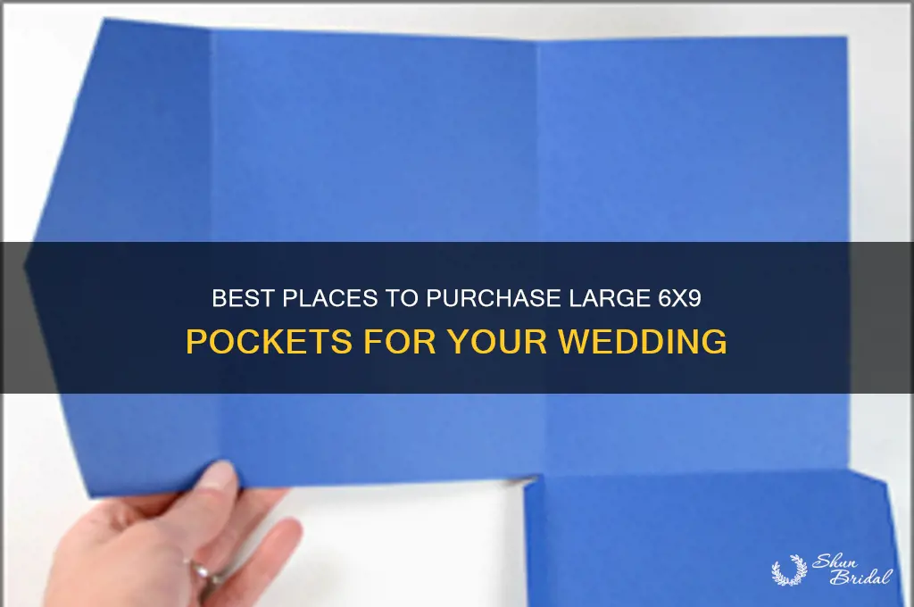 where to buy a large 6x9 pocket for wedding