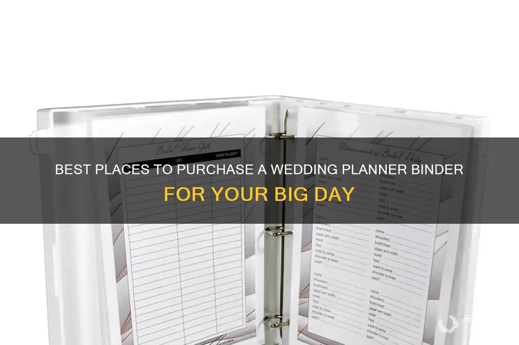 where to buy a wedding planner binder