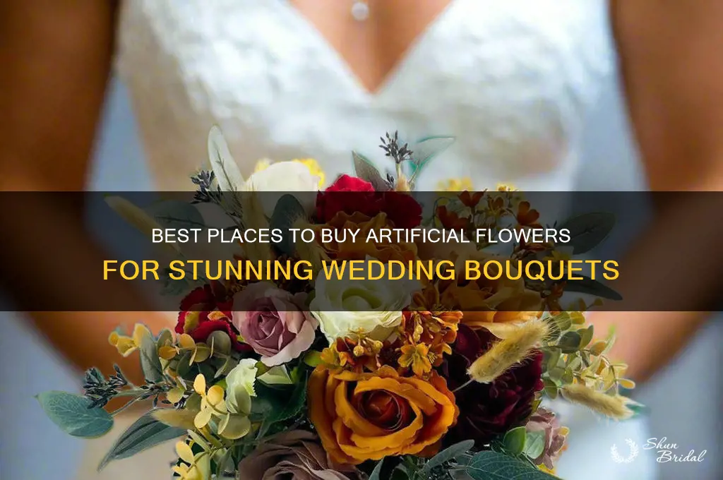 where to buy artificial flowers for wedding bouquets
