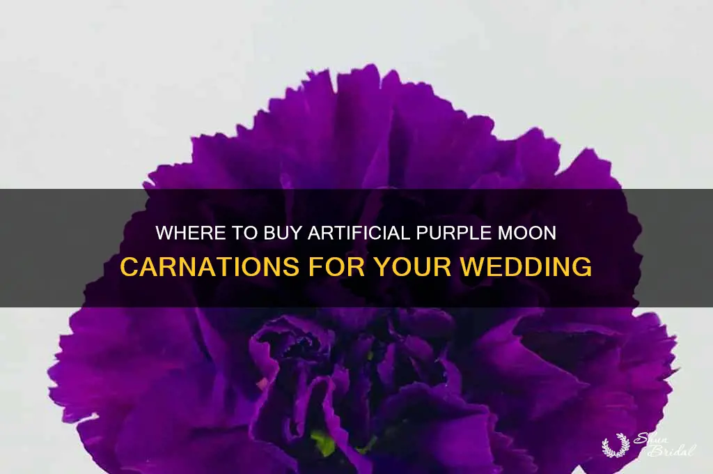 where to buy artificial purple moon carnations for a wedding