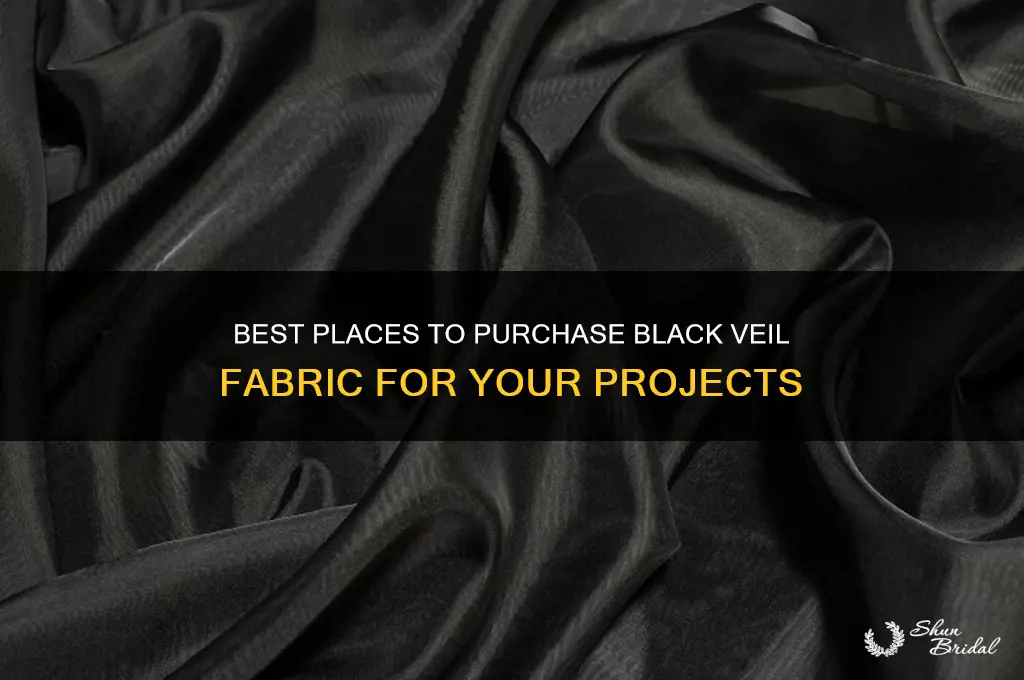 where to buy black veil fabric