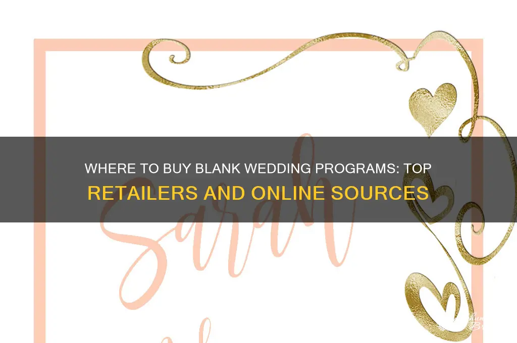 where to buy blank wedding programs