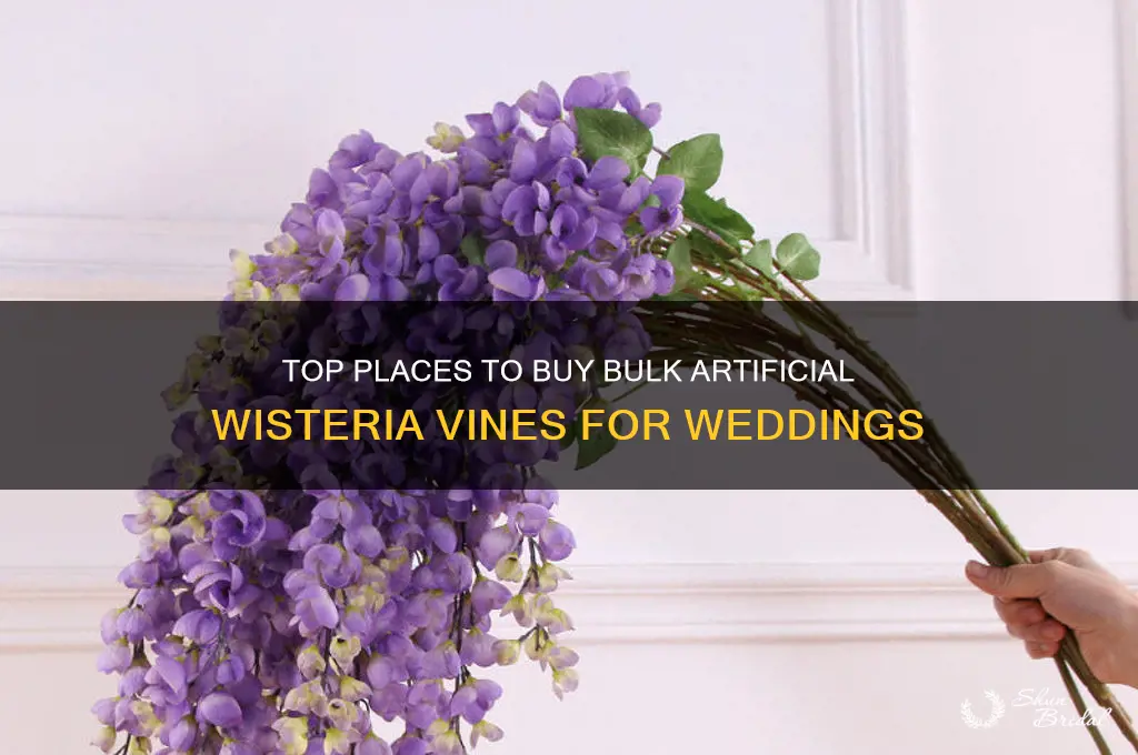 where to buy bulk artificial wisteria vine for wedding decorations