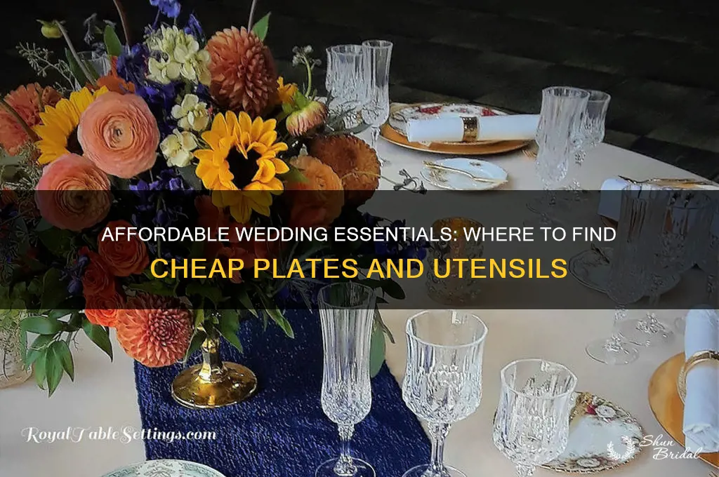 where to buy cheap plates and utensils for a wedding
