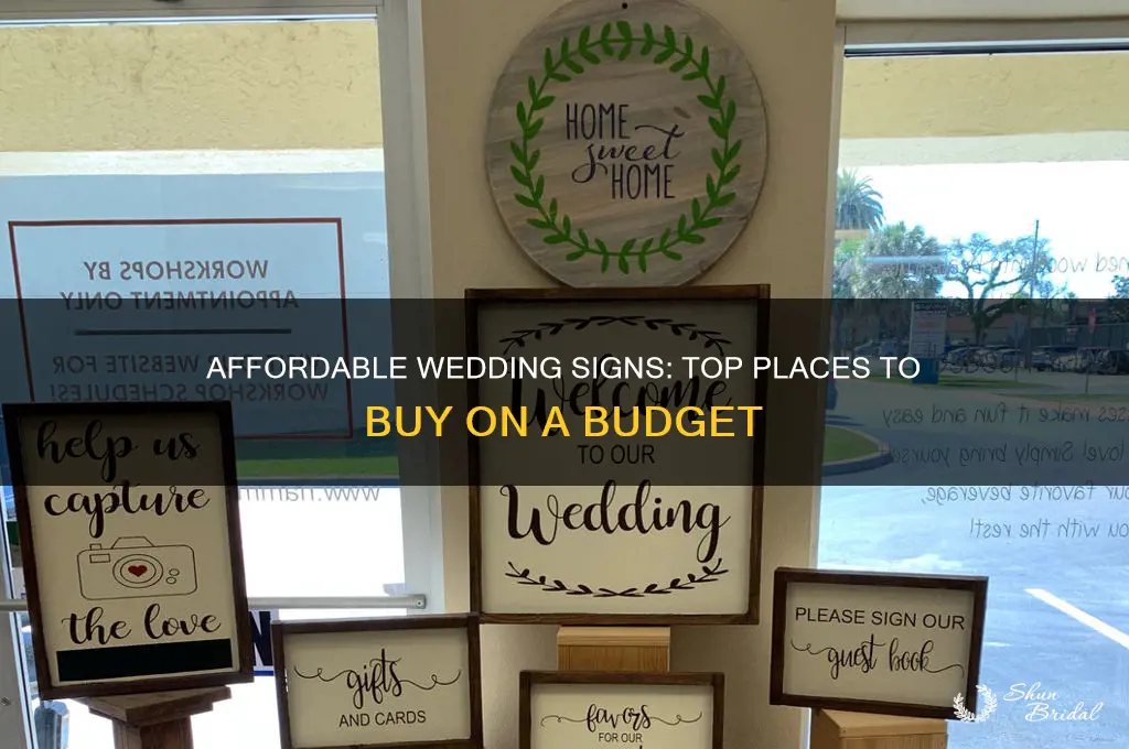 where to buy cheap wedding signs