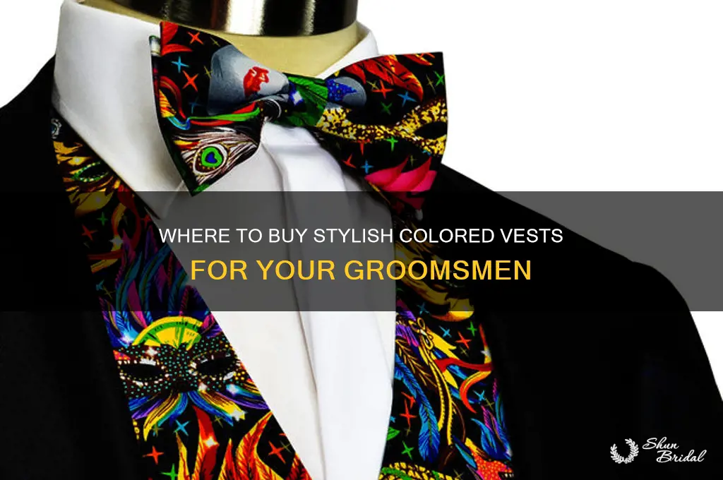 where to buy colored groomsmen vests