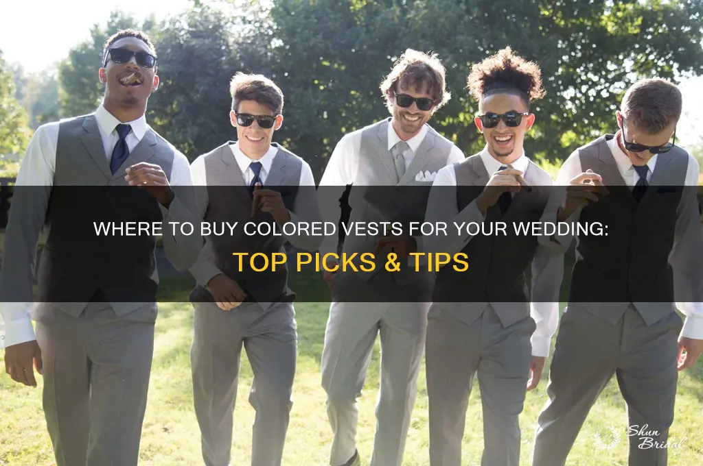 where to buy colored vests for wedding