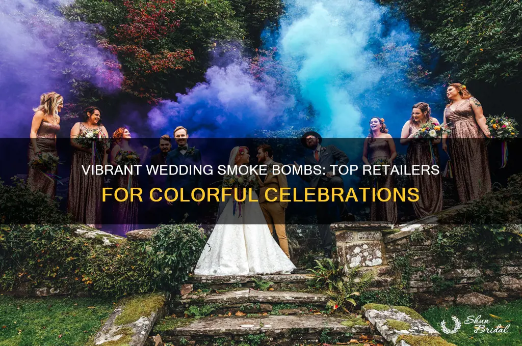 where to buy colorful smoke bombs for a wedding