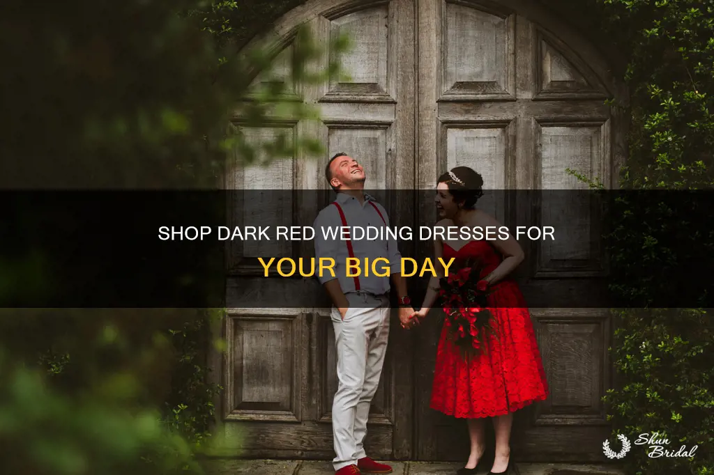 where to buy dark red wedding dresses