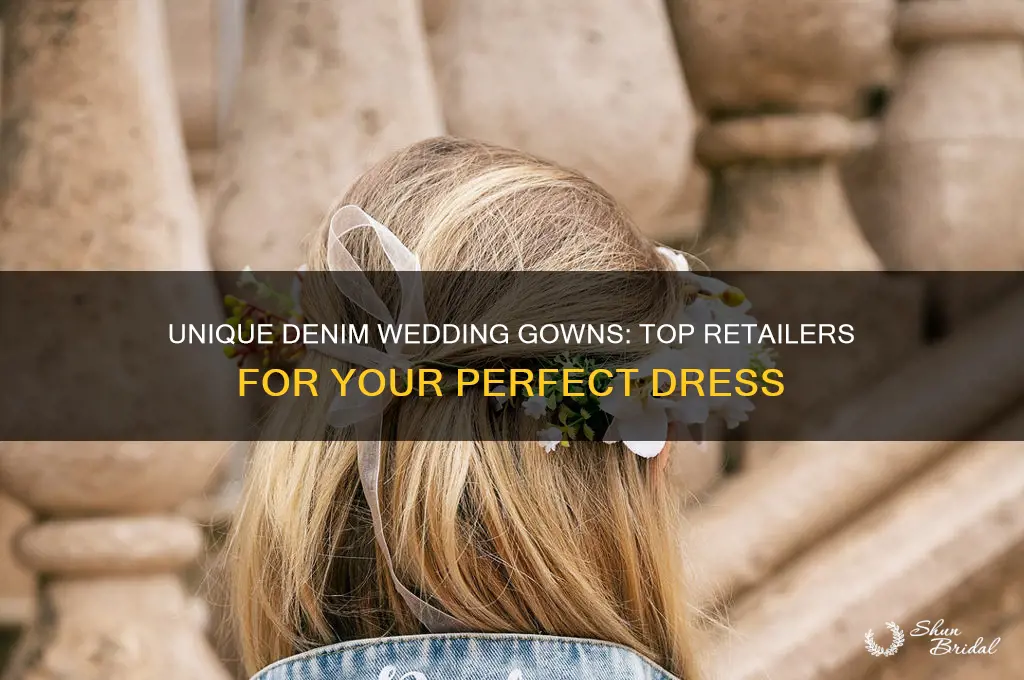 where to buy denim wedding gowns